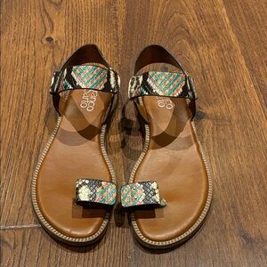 Franco Sarto Snakeskin Multicolor Sandals